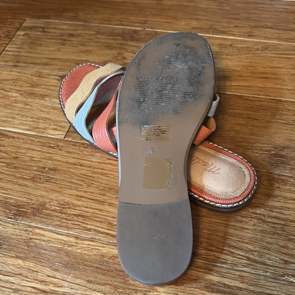 Madewell Women's Multicolor flat Sandals - size 6 - leather - Picture 5 of 6